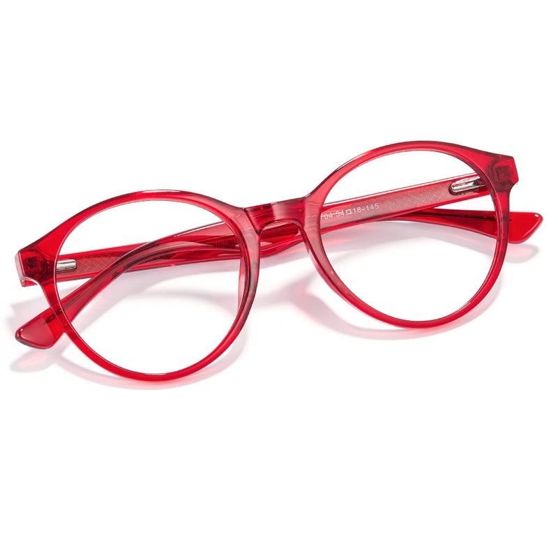 Cyxus TR90 Oversized Blue Light Blocking Glasses Women Men Round Frame Spring Hinge Computer Use Anti Eye Strain 8018